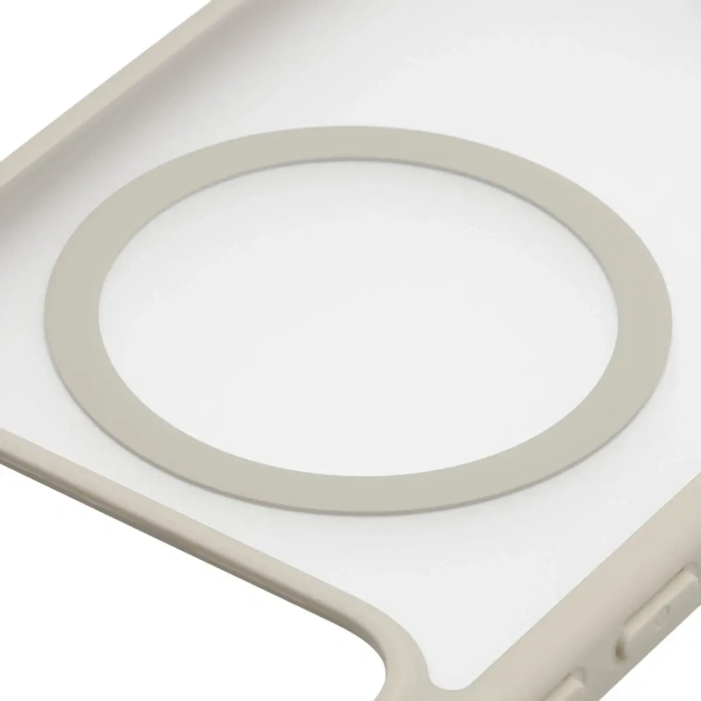 Etui z pierścieniem magnetycznym Bizon Case MatteO do Xiaomi POCO F8 Pro przydymione-beżowe